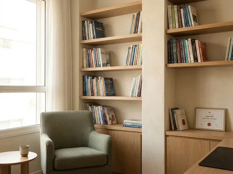 חדר טיפולים של גיא אבני פסיכותרפיסט דינאמי